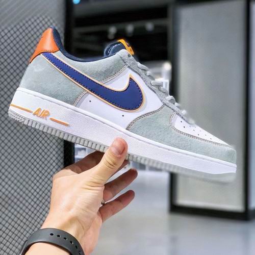 Cheap Nike Air Force 1 Grey White Purple Shoes Men and Women-94 - Click Image to Close
